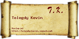 Telegdy Kevin névjegykártya