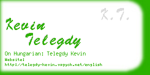 kevin telegdy business card